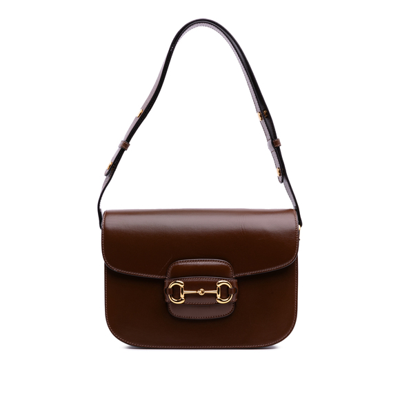 Pre-Loved Gucci Medium Leather Horsebit 1955 Shoulder Bag - Picture 1 of 12